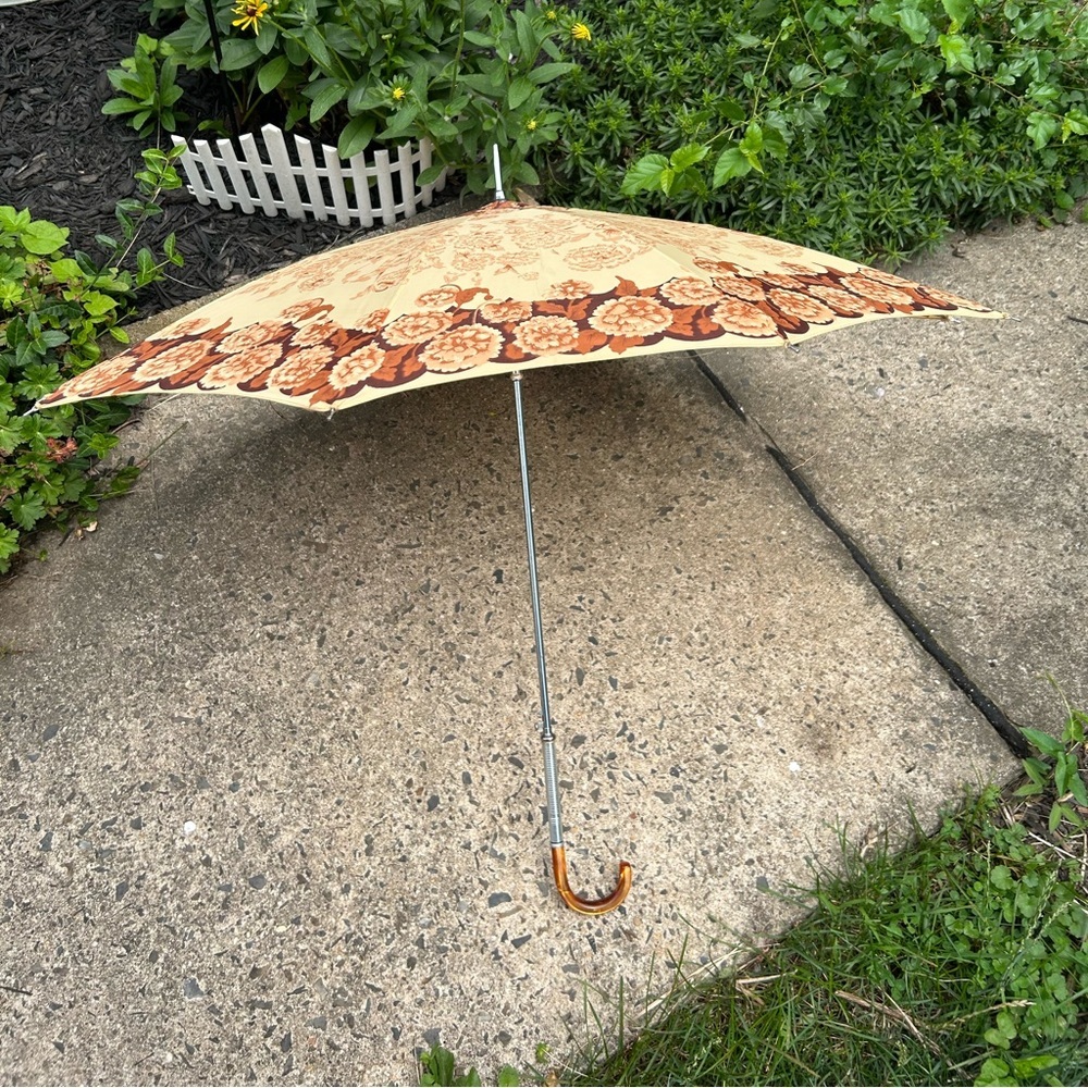 Vintage Floral Automatic Umbrella - Picture 5 of 12